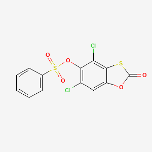 4,6-Dichloro-5-[(phenylsulfonyl)oxy]-1,3-benzoxathiol-2-one