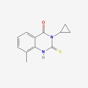 3-Cyclopropyl-8-methyl-2-sulfanylidene-1,2,3,4-tetrahydroquinazolin-4-one