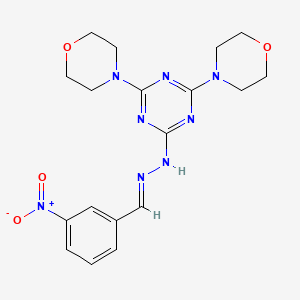 3-Nitrobenzaldehyde (4,6-dimorpholin-4-yl-1,3,5-triazin-2-yl)hydrazone