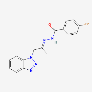 N'-[(2E)-1-(1H-benzotriazol-1-yl)propan-2-ylidene]-4-bromobenzohydrazide