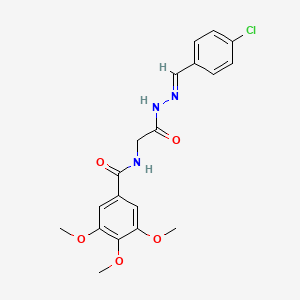 N-{2-[(2E)-2-(4-chlorobenzylidene)hydrazino]-2-oxoethyl}-3,4,5-trimethoxybenzamide