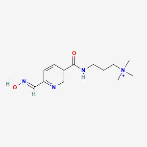 molecular formula C13H21N4O2+ B11708923 [3-({6-[(E)-(Hydroxyimino)methyl]pyridin-3-YL}formamido)propyl]trimethylazanium 