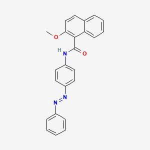 molecular formula C24H19N3O2 B11708935 1-Naphthalenecarboxamide, 2-methoxy-N-[4-(2-phenyldiazenyl)phenyl]- CAS No. 324758-77-2