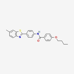 4-butoxy-N-[4-(6-methyl-1,3-benzothiazol-2-yl)phenyl]benzamide