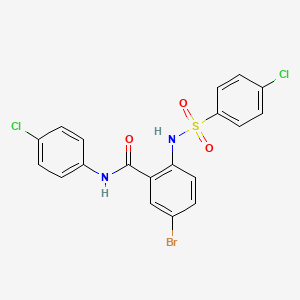 5-bromo-N-(4-chlorophenyl)-2-{[(4-chlorophenyl)sulfonyl]amino}benzamide