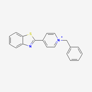 molecular formula C19H15N2S+ B11708990 4-(1,3-Benzothiazol-2-yl)-1-benzylpyridinium 