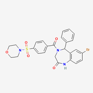 molecular formula C26H24BrN3O5S B11709029 7-bromo-4-(4-(morpholinosulfonyl)benzoyl)-5-phenyl-4,5-dihydro-1H-benzo[e][1,4]diazepin-2(3H)-one 