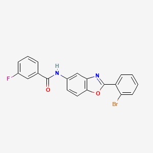 N-[2-(2-bromophenyl)-1,3-benzoxazol-5-yl]-3-fluorobenzamide