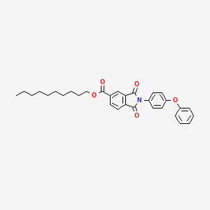 molecular formula C31H33NO5 B11709043 Decyl 1,3-dioxo-2-(4-phenoxyphenyl)isoindole-5-carboxylate 