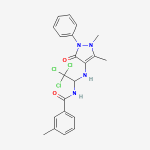 3-methyl-N-{2,2,2-trichloro-1-[(1,5-dimethyl-3-oxo-2-phenyl-2,3-dihydro-1H-pyrazol-4-yl)amino]ethyl}benzamide