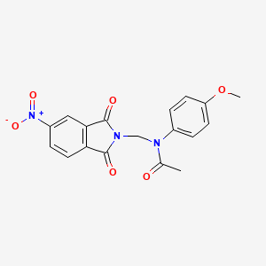 N-(4-methoxyphenyl)-N-[(5-nitro-1,3-dioxoisoindol-2-yl)methyl]acetamide