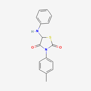 molecular formula C16H14N2O2S B11709092 3-(4-Methylphenyl)-5-(phenylamino)-1,3-thiazolidine-2,4-dione 