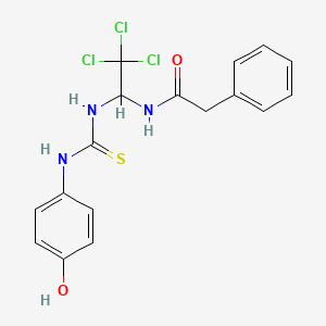 2-Phenyl-N-(2,2,2-trichloro-1-{[(4-hydroxyphenyl)carbamothioyl]amino}ethyl)acetamide