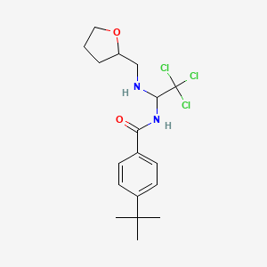 4-tert-butyl-N-{2,2,2-trichloro-1-[(tetrahydrofuran-2-ylmethyl)amino]ethyl}benzamide