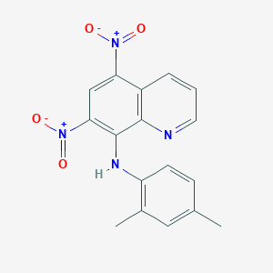 molecular formula C17H14N4O4 B11709106 N-(2,4-dimethylphenyl)-5,7-dinitroquinolin-8-amine 