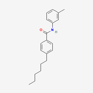 molecular formula C20H25NO B11709119 4-hexyl-N-(3-methylphenyl)benzamide 