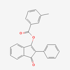 molecular formula C23H16O3 B11709140 (3-oxo-2-phenylinden-1-yl) 3-methylbenzoate 