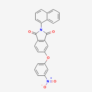 molecular formula C24H14N2O5 B11709171 2-(naphthalen-1-yl)-5-(3-nitrophenoxy)-1H-isoindole-1,3(2H)-dione 