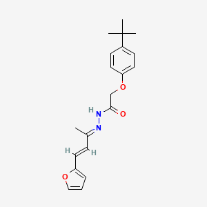 2-(4-Tert-butylphenoxy)-N'-[(2E,3E)-4-(furan-2-YL)but-3-EN-2-ylidene]acetohydrazide