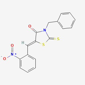 (5Z)-3-benzyl-5-[(2-nitrophenyl)methylidene]-2-sulfanylidene-1,3-thiazolidin-4-one