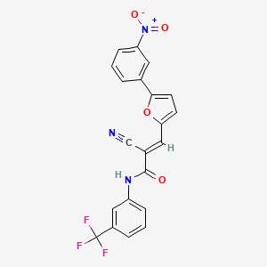 (E)-2-cyano-3-(5-(3-nitrophenyl)furan-2-yl)-N-(3-(trifluoromethyl)phenyl)acrylamide