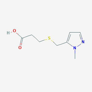 3-{[(1-methyl-1H-pyrazol-5-yl)methyl]sulfanyl}propanoic acid