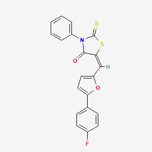 (5E)-5-{[5-(4-Fluorophenyl)furan-2-YL]methylidene}-3-phenyl-2-sulfanylidene-1,3-thiazolidin-4-one