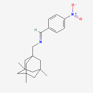 (E)-[(4-Nitrophenyl)methylidene][(3,5,7-trimethyladamantan-1-YL)methyl]amine