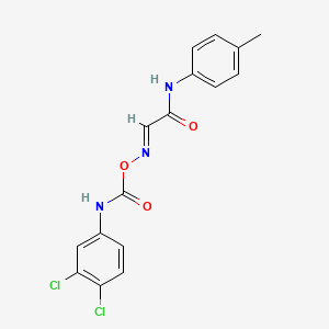 (2E)-2-({[(3,4-dichlorophenyl)carbamoyl]oxy}imino)-N-(4-methylphenyl)ethanamide