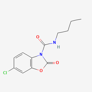 molecular formula C12H13ClN2O3 B11709270 N-butyl-6-chloro-2-oxo-1,3-benzoxazole-3(2H)-carboxamide 