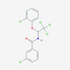 3-chloro-N-[2,2,2-trichloro-1-(2-chlorophenoxy)ethyl]benzamide