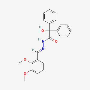 N'-[(E)-(2,3-dimethoxyphenyl)methylidene]-2-hydroxy-2,2-diphenylacetohydrazide