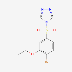molecular formula C10H10BrN3O3S B1170932 4-[(4-bromo-3-ethoxyphenyl)sulfonyl]-4H-1,2,4-triazole 