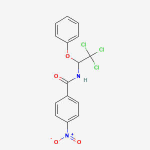 4-nitro-N-(2,2,2-trichloro-1-phenoxyethyl)benzamide