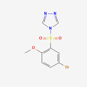 molecular formula C9H8BrN3O3S B1170934 4-[(5-bromo-2-methoxyphenyl)sulfonyl]-4H-1,2,4-triazole 