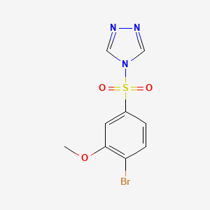 molecular formula C9H8BrN3O3S B1170936 4-[(4-bromo-3-methoxyphenyl)sulfonyl]-4H-1,2,4-triazole 