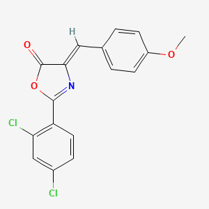 (4Z)-2-(2,4-dichlorophenyl)-4-(4-methoxybenzylidene)-1,3-oxazol-5(4H)-one