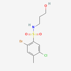 2-bromo-5-chloro-N-(3-hydroxypropyl)-4-methylbenzenesulfonamide