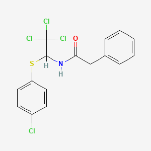 2-phenyl-N-{2,2,2-trichloro-1-[(4-chlorophenyl)sulfanyl]ethyl}acetamide