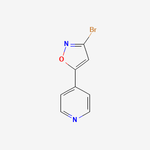 molecular formula C8H5BrN2O B11709411 3-Bromo-5-(4-pyridyl)isoxazole 