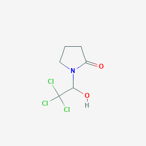 molecular formula C6H8Cl3NO2 B11709418 1-(2,2,2-Trichloro-1-hydroxyethyl)pyrrolidin-2-one CAS No. 7042-60-6