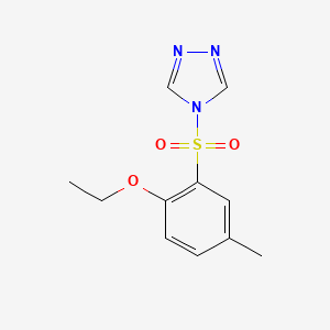 molecular formula C11H13N3O3S B1170944 4-[(2-ethoxy-5-methylphenyl)sulfonyl]-4H-1,2,4-triazole 