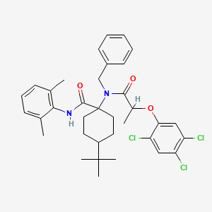 1-{benzyl[2-(2,4,5-trichlorophenoxy)propanoyl]amino}-4-tert-butyl-N-(2,6-dimethylphenyl)cyclohexanecarboxamide