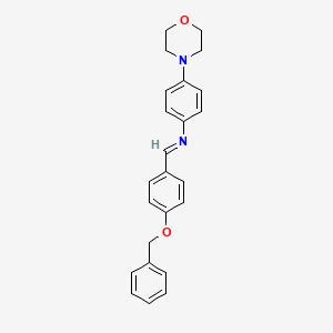 N-{(E)-[4-(benzyloxy)phenyl]methylidene}-4-(morpholin-4-yl)aniline