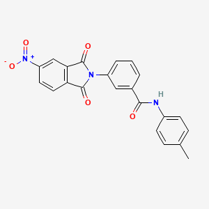 N-(4-methylphenyl)-3-(5-nitro-1,3-dioxo-1,3-dihydro-2H-isoindol-2-yl)benzamide