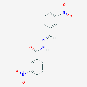 molecular formula C14H10N4O5 B11709511 3-nitro-N'-(3-nitrobenzylidene)benzohydrazide CAS No. 303065-26-1