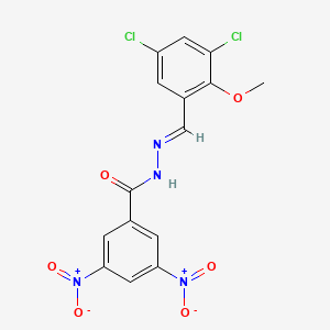 N'-[(E)-(3,5-Dichloro-2-methoxyphenyl)methylidene]-3,5-dinitrobenzohydrazide