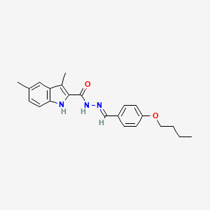 N'-[(E)-(4-butoxyphenyl)methylidene]-3,5-dimethyl-1H-indole-2-carbohydrazide