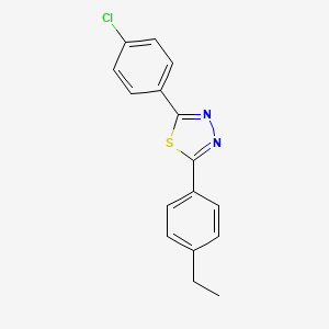 2-(4-Chlorophenyl)-5-(4-ethylphenyl)-1,3,4-thiadiazole