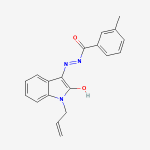 N'-[(3Z)-1-allyl-2-oxo-1,2-dihydro-3H-indol-3-ylidene]-3-methylbenzohydrazide